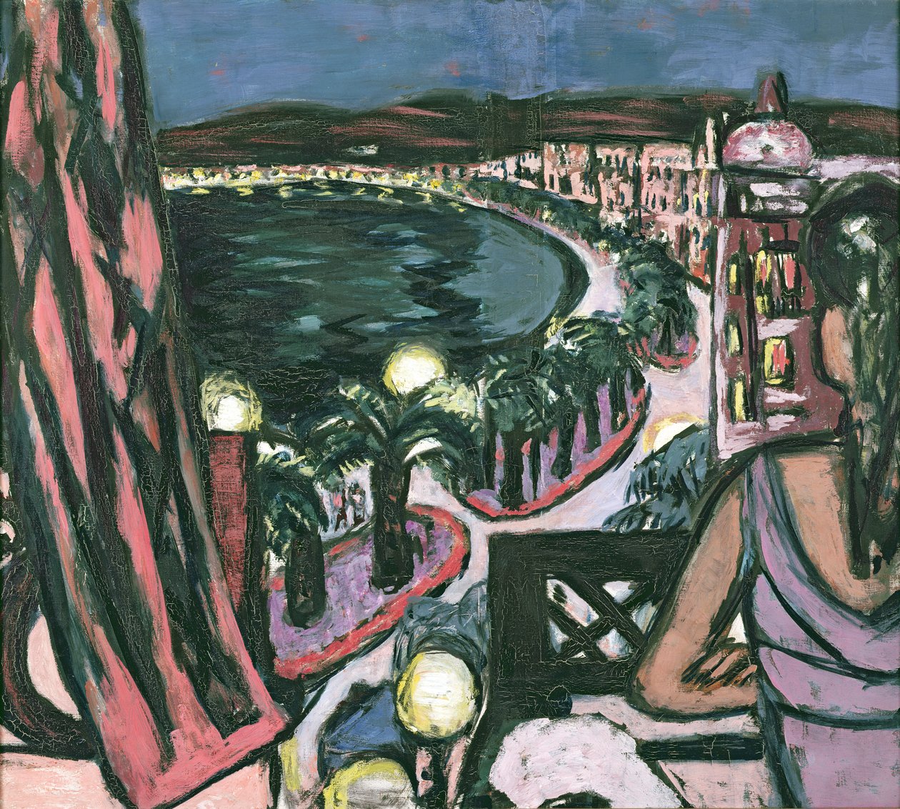 Promenade des Anglais, Nice by Max Beckmann