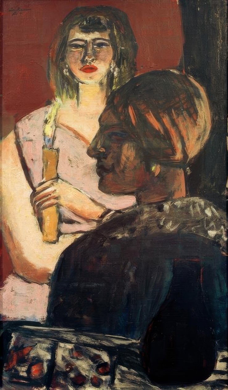 Quappi ve Kızılderililer by Max Beckmann