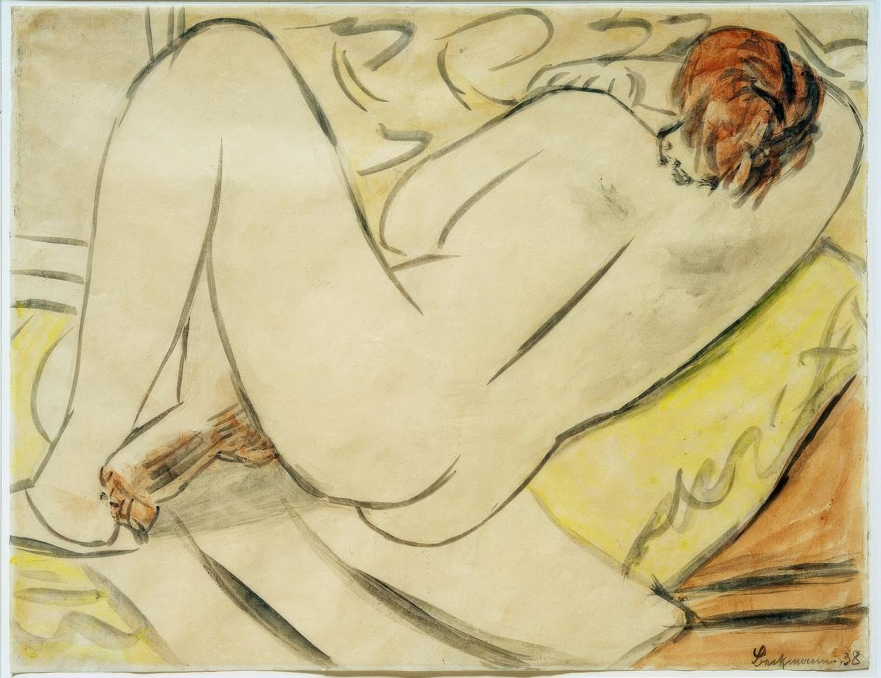 Arkadan çıplak, yalan by Max Beckmann