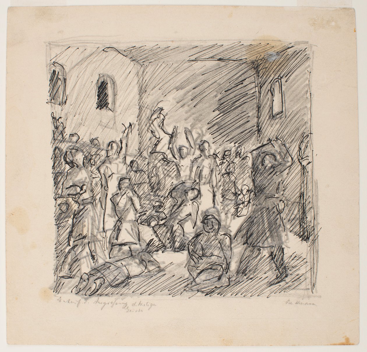 Kutsal Ruhu Almak için Taslak by Max Beckmann