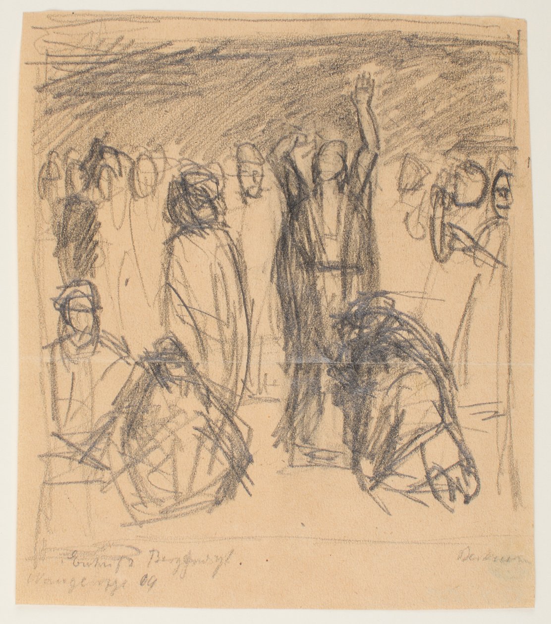 Dağdaki Vaaz için Taslak by Max Beckmann