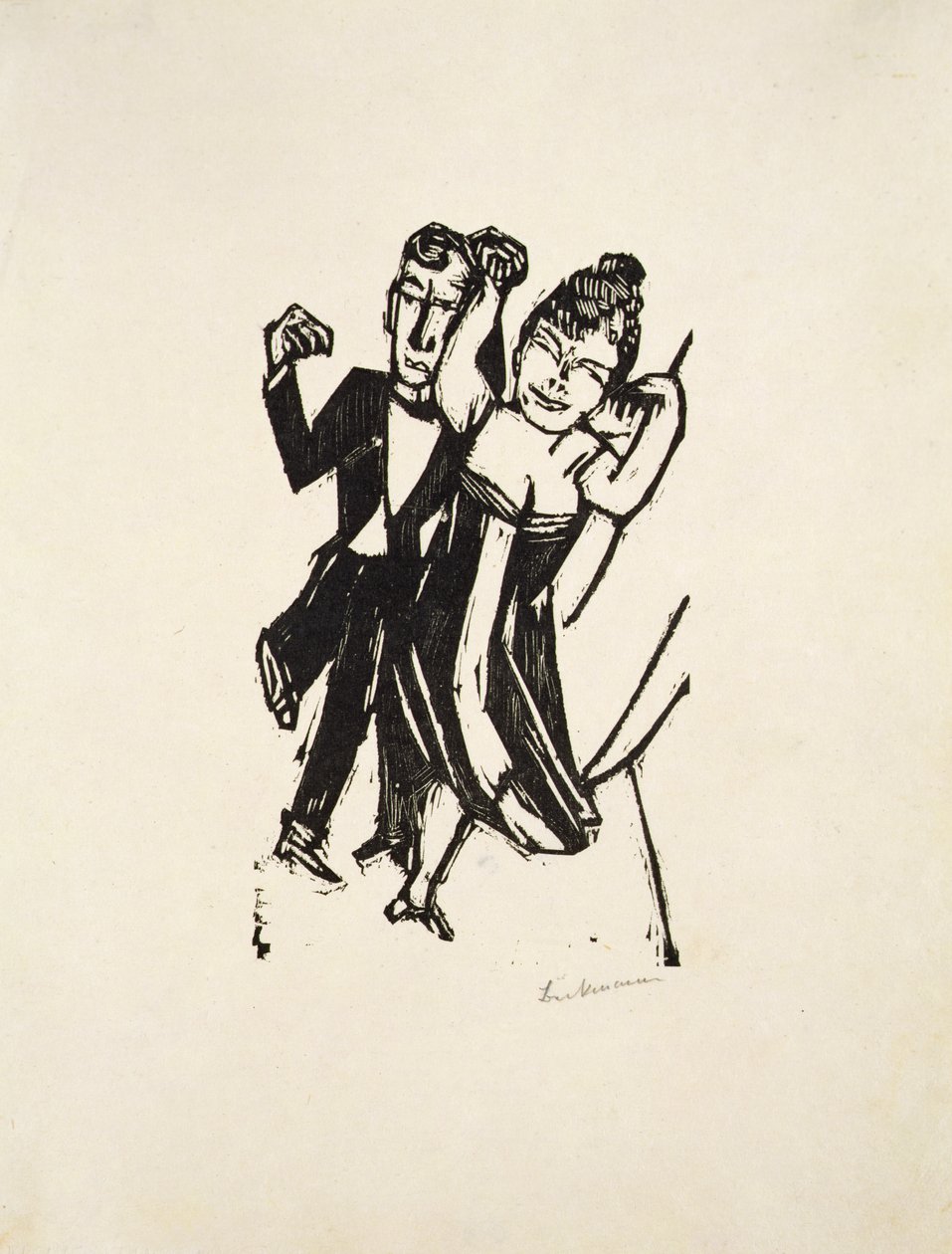 Küçük Dans Eden Çift (gravür) by Max Beckmann