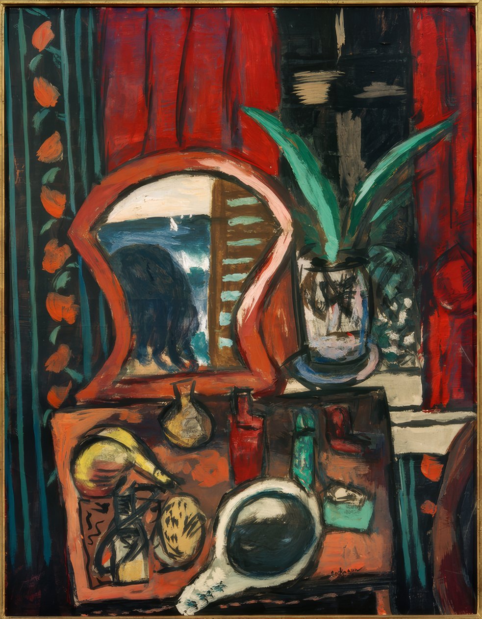 Bir tuvalet masası ile natürmort by Max Beckmann