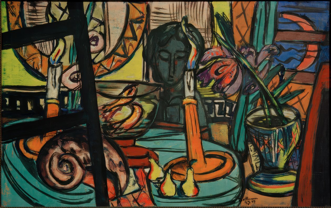 Siyah plastik ile natürmort by Max Beckmann