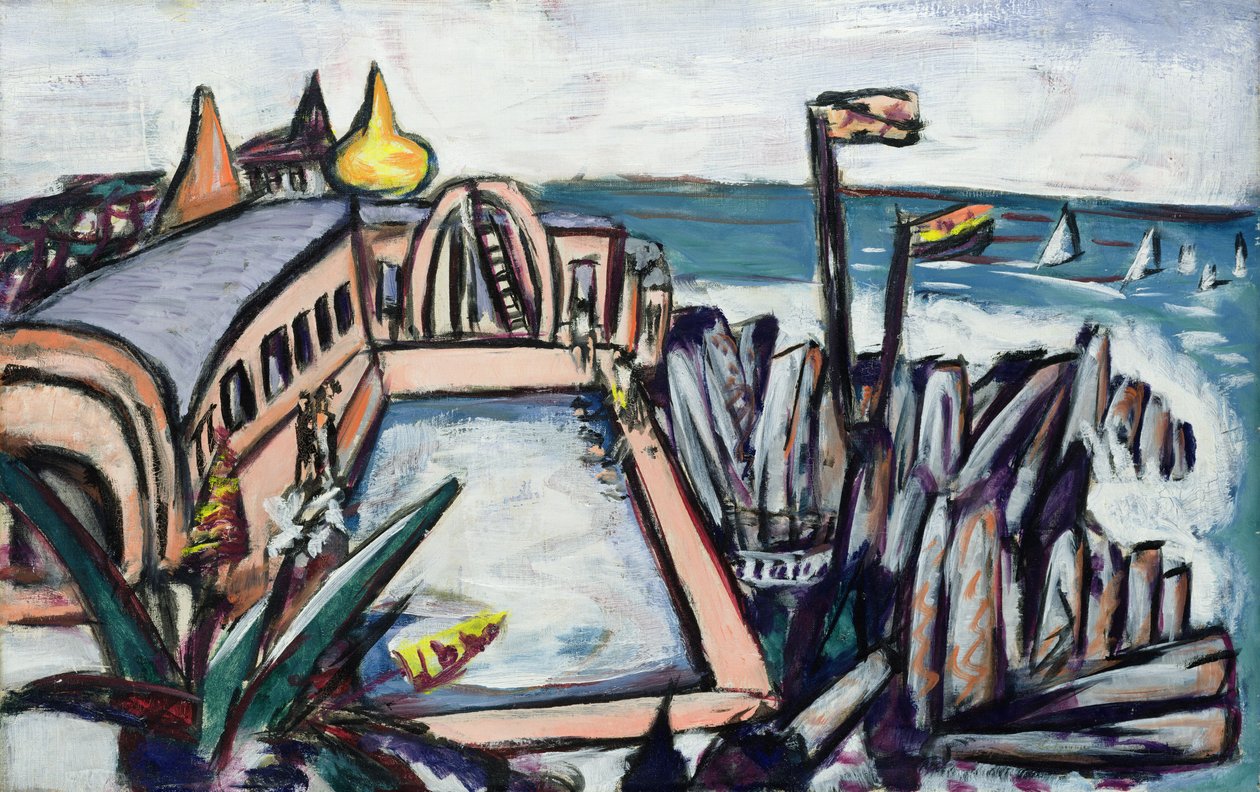 Cap Martin'de Yüzme Havuzu by Max Beckmann