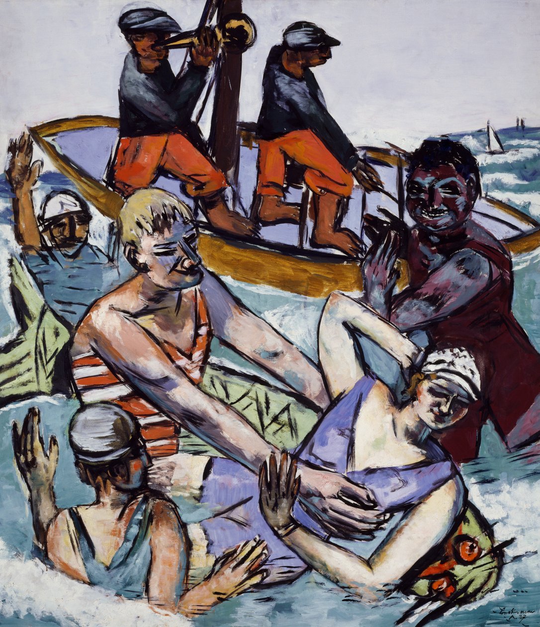 Ağustos ayında yüzmek by Max Beckmann