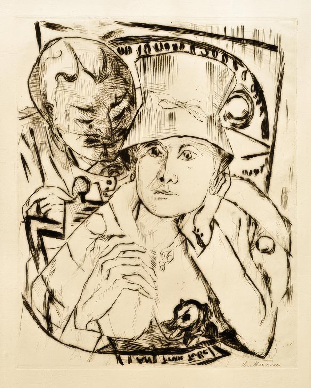 Tiyatro kulübesi by Max Beckmann