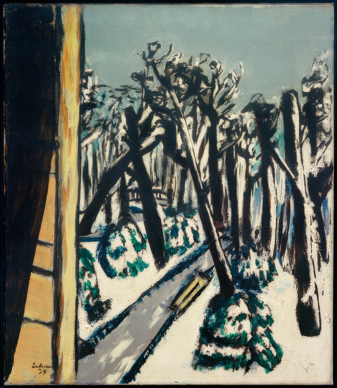 Kışın hayvanat bahçesi by Max Beckmann