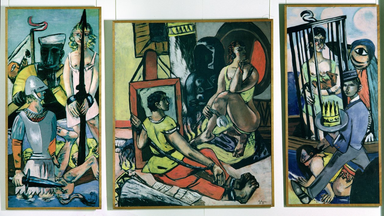 St. Anthony Günaha Üç Parçalı by Max Beckmann