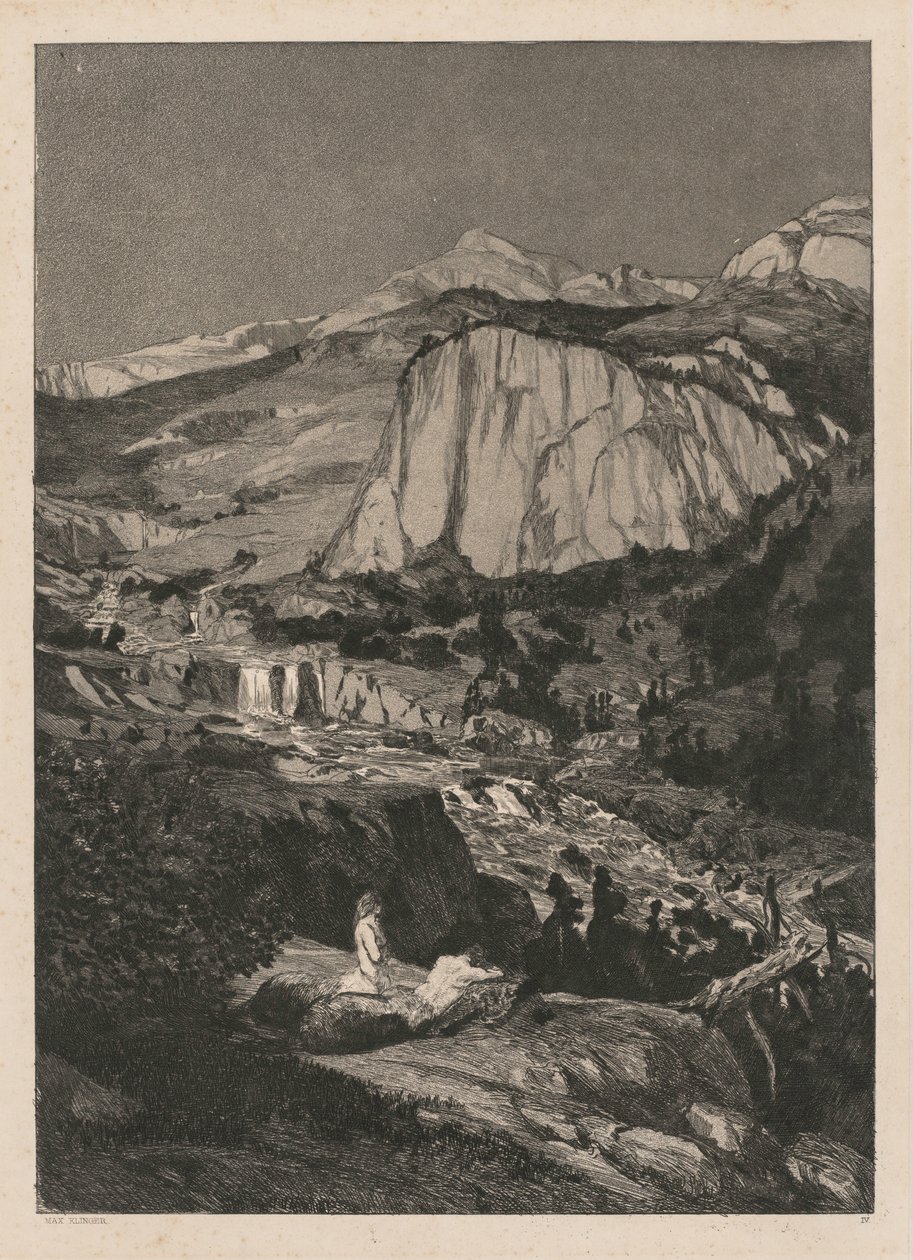 Intermezzo: Mehtaplı Gece Opus IV, 5, 1881. by Max Klinger