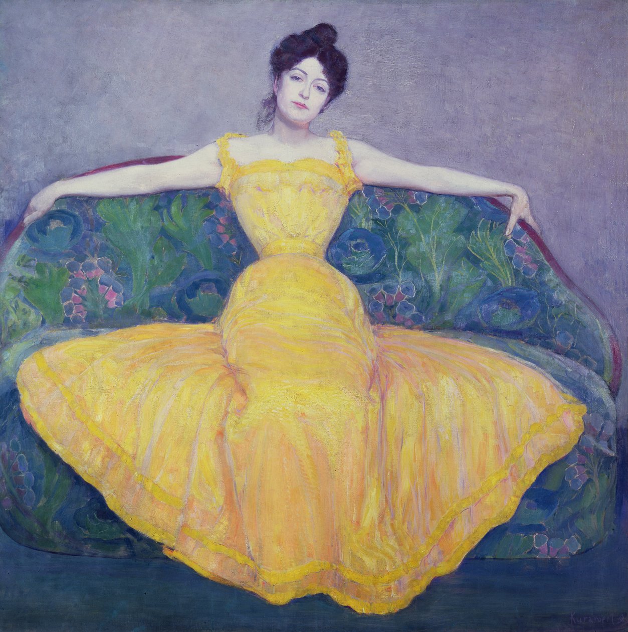 Sarı Elbiseli Bayan by Max Kurzweil