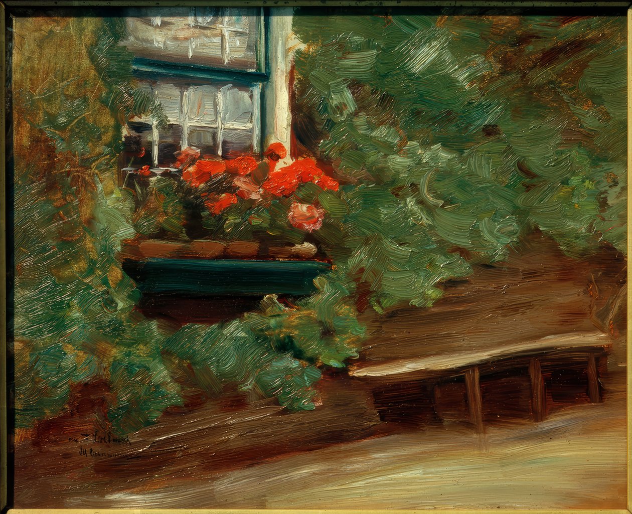 Hollandalı bir çiftlik evinin görünümü by Max Liebermann