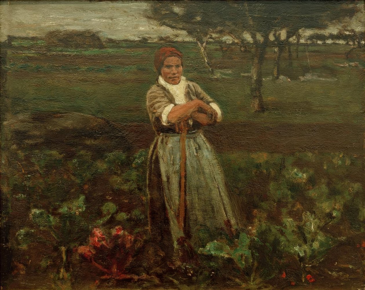 Pancar alanında çalışan by Max Liebermann