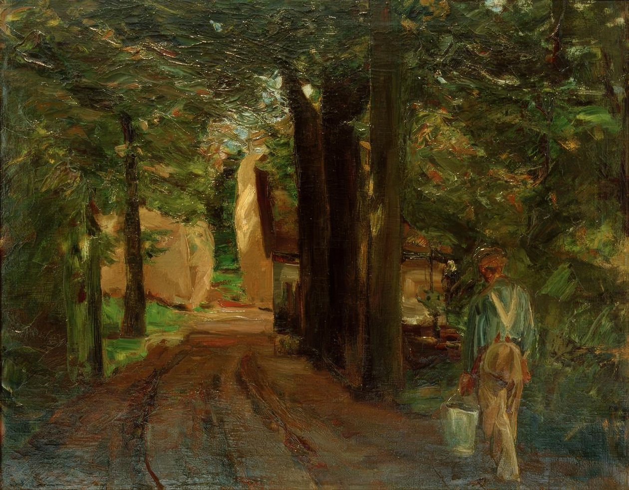 Çiftliğe giriş - bir çiftliğe giriş by Max Liebermann