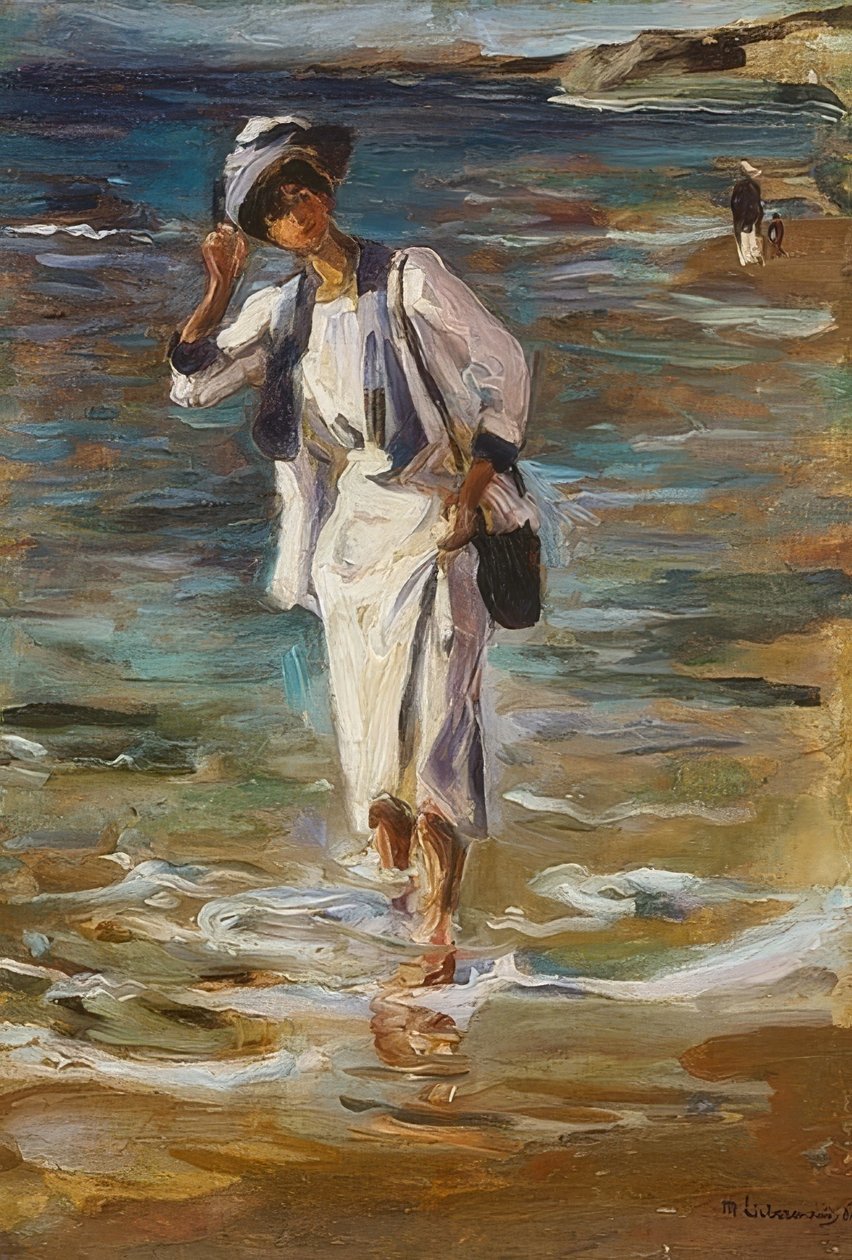 Sahilde kadın. 1908 by Max Liebermann