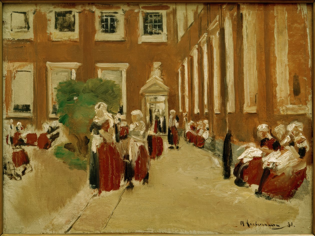 Amsterdam yetimhanesinde serbest dönem by Max Liebermann