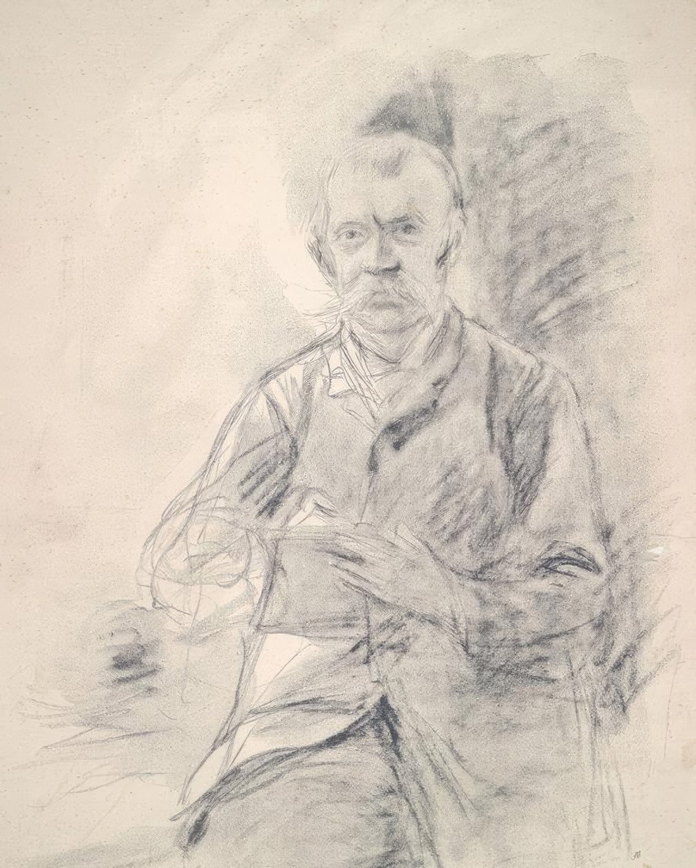 Fritz von Uhde / Litho. v. sevgili adam by Max Liebermann