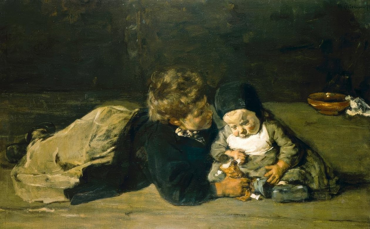 erkekkardeşler ve kızkardeşler by Max Liebermann