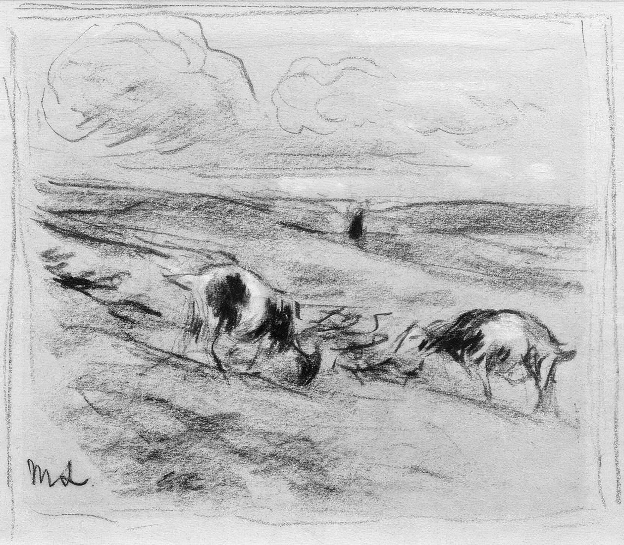Kum tepelerinde otlayan keçiler by Max Liebermann