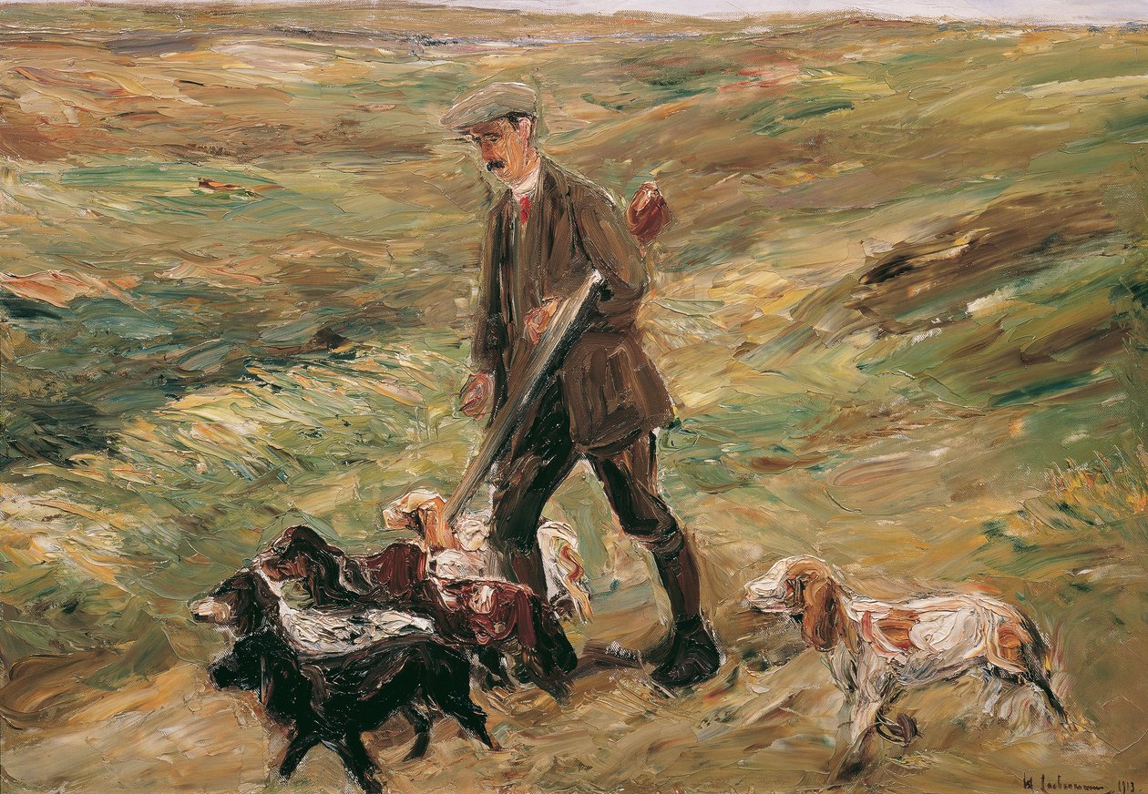 Kum tepelerindeki avcılar by Max Liebermann