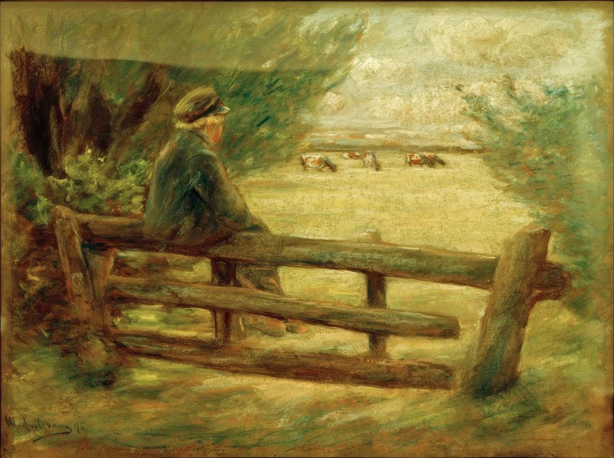 inek ile çocuk by Max Liebermann