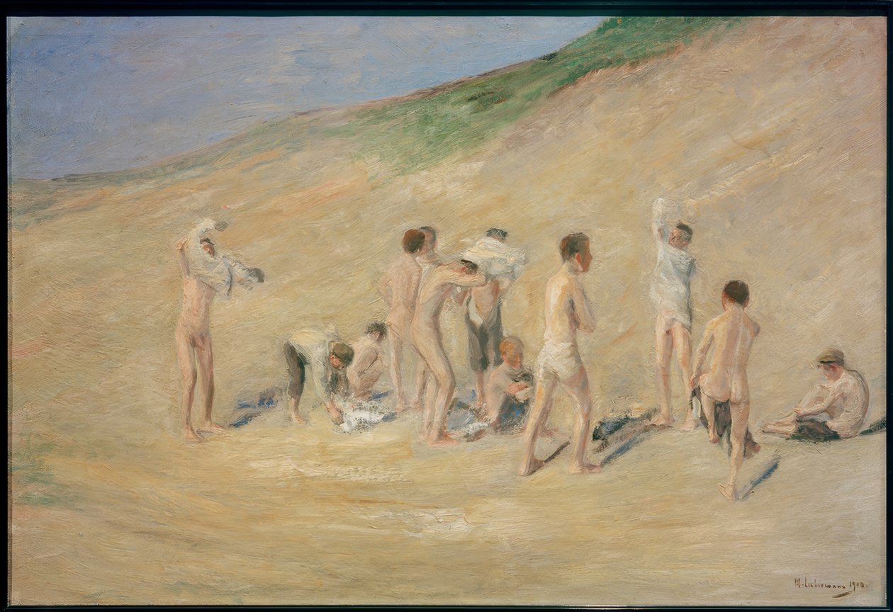banyodan sonra çocuklar by Max Liebermann