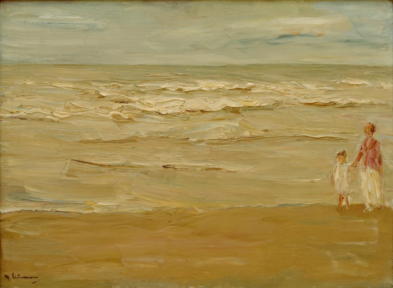 Deniz manzarası - plaj ve göl by Max Liebermann