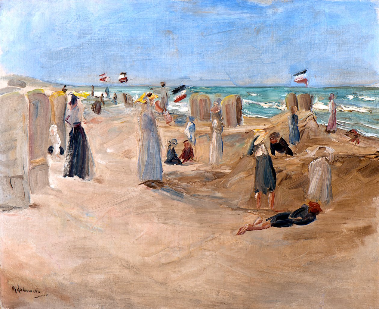 Noordwijk Sahilinde, 1908. by Max Liebermann