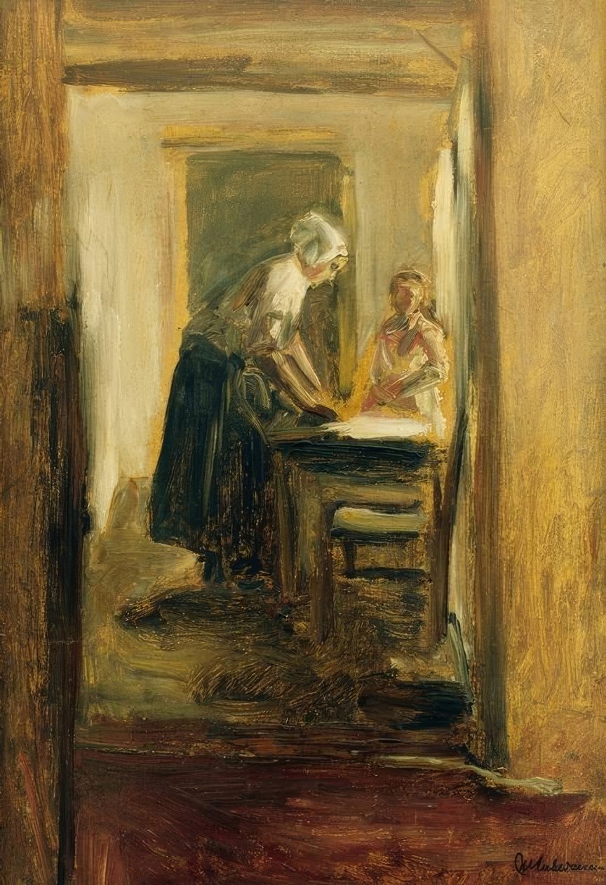 plätterin by Max Liebermann