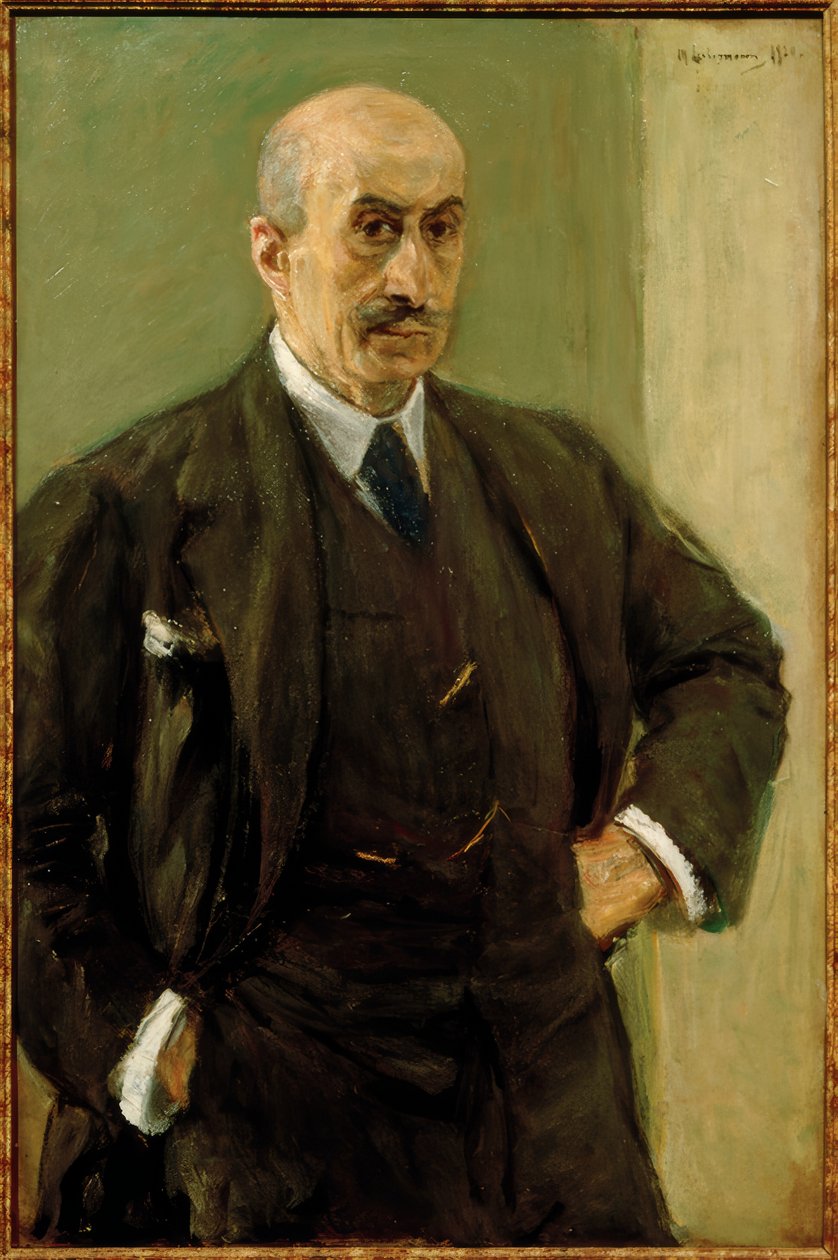 Takım elbiseli kendi kendine portre, ayakta by Max Liebermann
