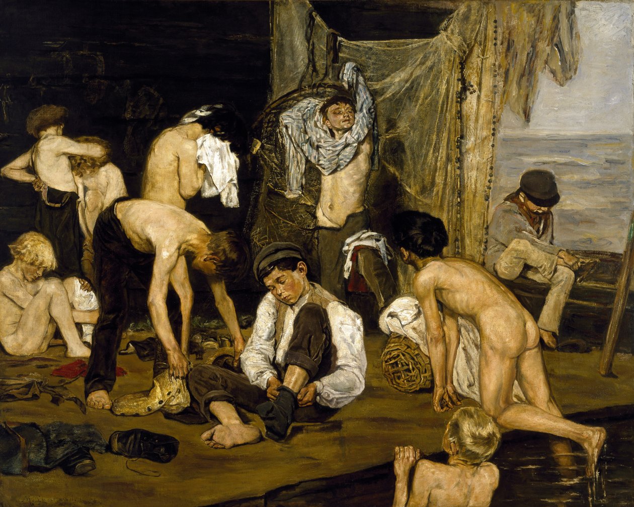yüzücüler by Max Liebermann