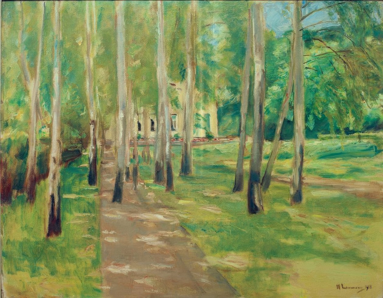 Huş caddesi ile Wannsee bahçesi by Max Liebermann