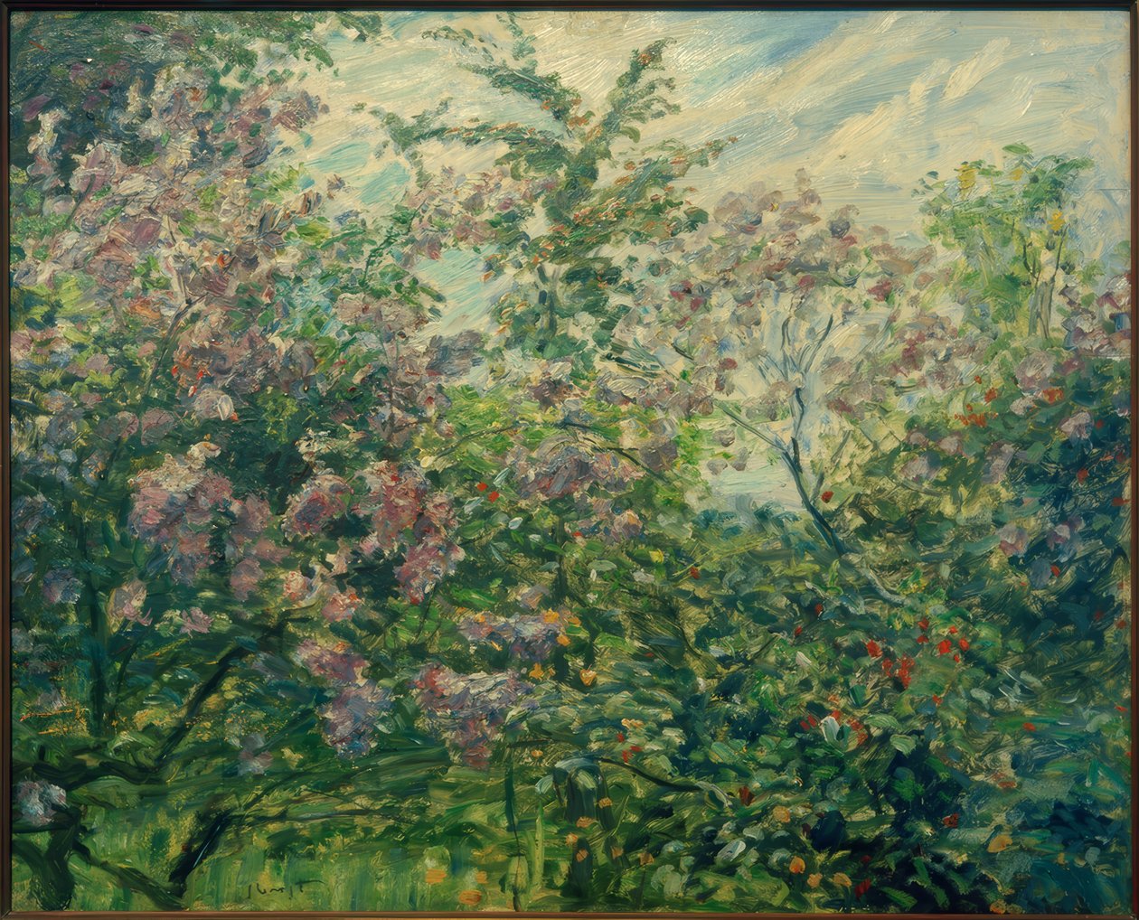 çiçek açan leylak by Max Slevogt