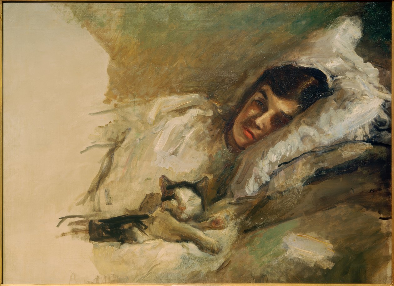 kedi ile Nini by Max Slevogt