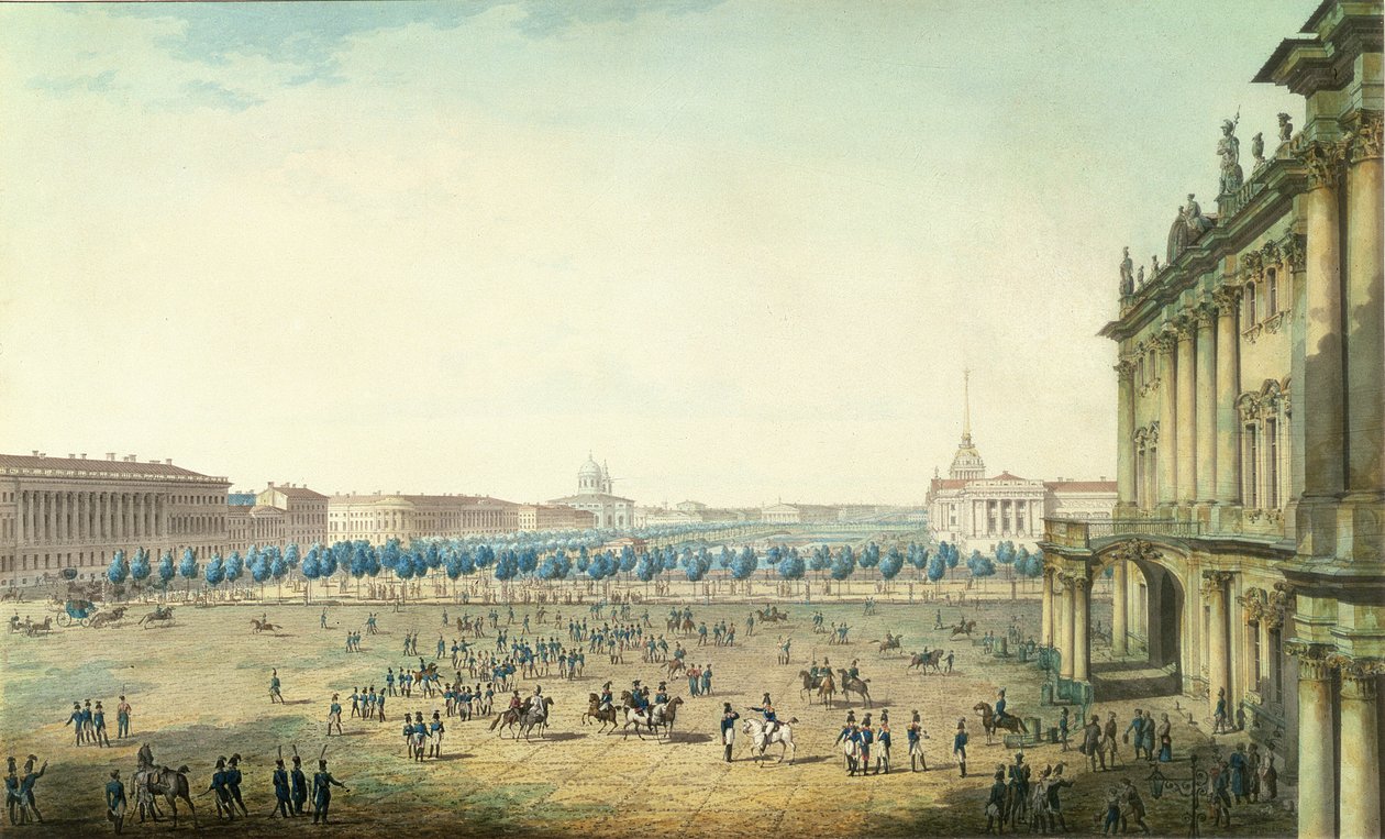 Saray Meydanı, St. Petersburg by Maxim Nikiforovitsch Worobjeff