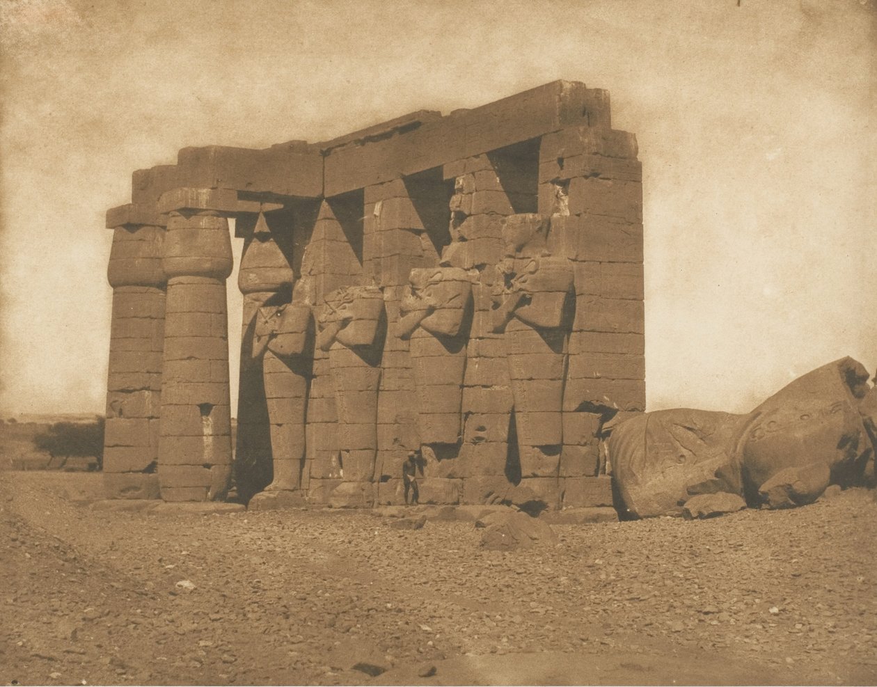 Ramesseum Heykeli, 1850. by Maxime Du Camp