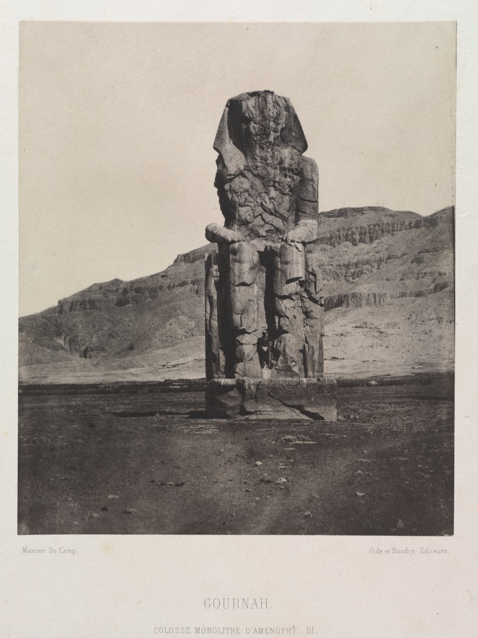 Amenhotep III'ün Dev Monoliti, Gournah by Maxime Du Camp