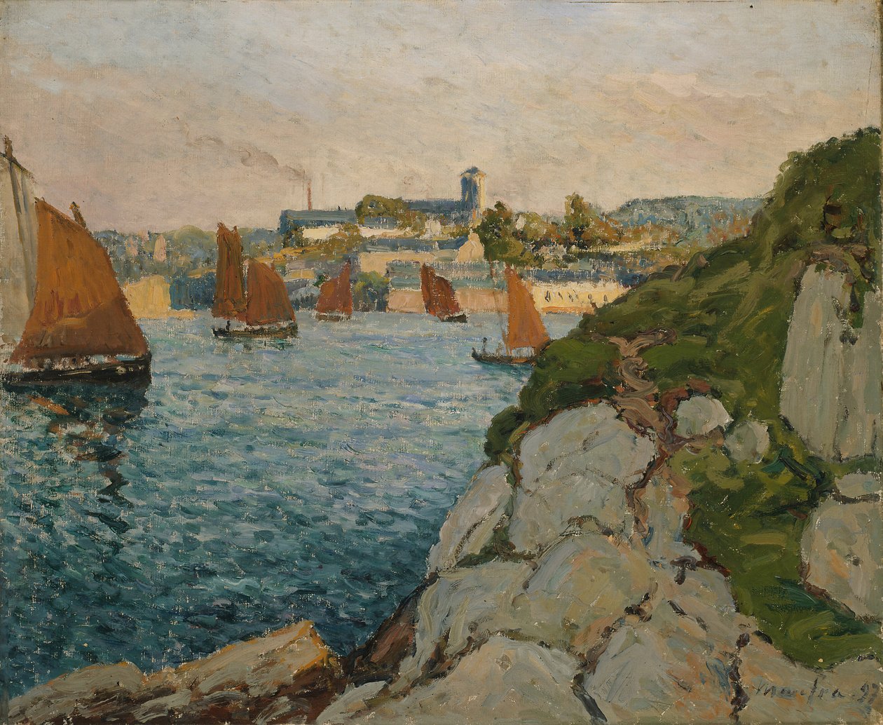 Güneş Işığında Douarnenez, 1897. by Maxime Emile Louis Maufra