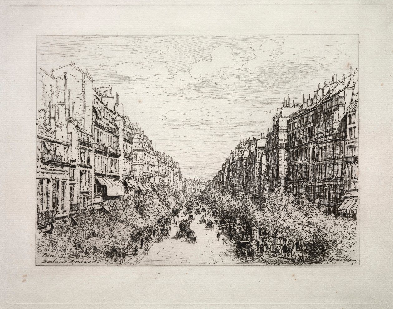 Montmartre Bulvarı, 1884. by Maxime Lalanne