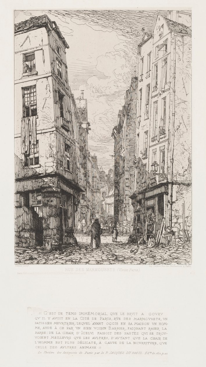 Rue des Marmousets (Eski Paris) by Maxime Lalanne