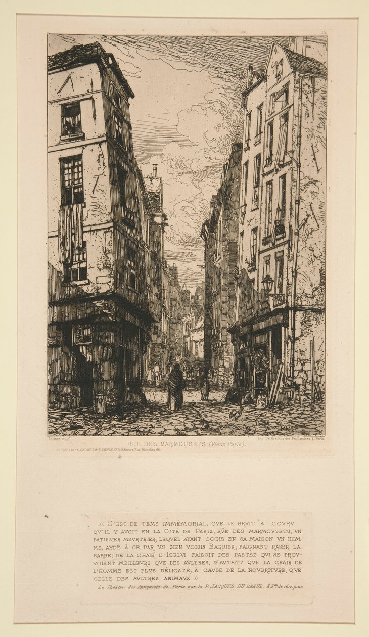 Rue des Marmousets (Eski Paris) by Maxime Lalanne