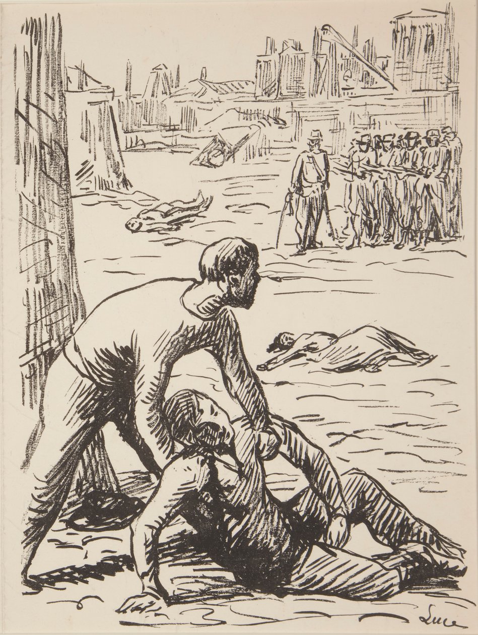 Siyasi konuların dokuz isimsiz baskısı by Maximilien Luce