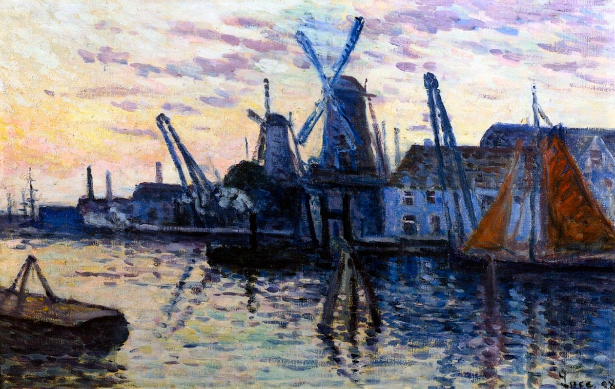 ಹಾಲೆಂಡ್‌ನಲ್ಲಿ ವಿಂಡ್‌ಮಿಲ್‌ಗಳು, 1908 ಟರ್ಕ್ by Maximilien Luce