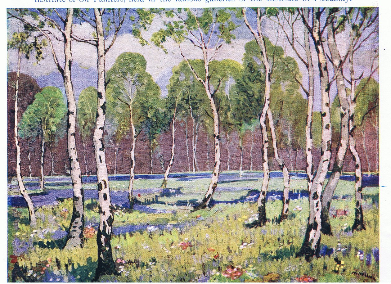 Spring Woodland (renkli taş) by May Wilson Preston