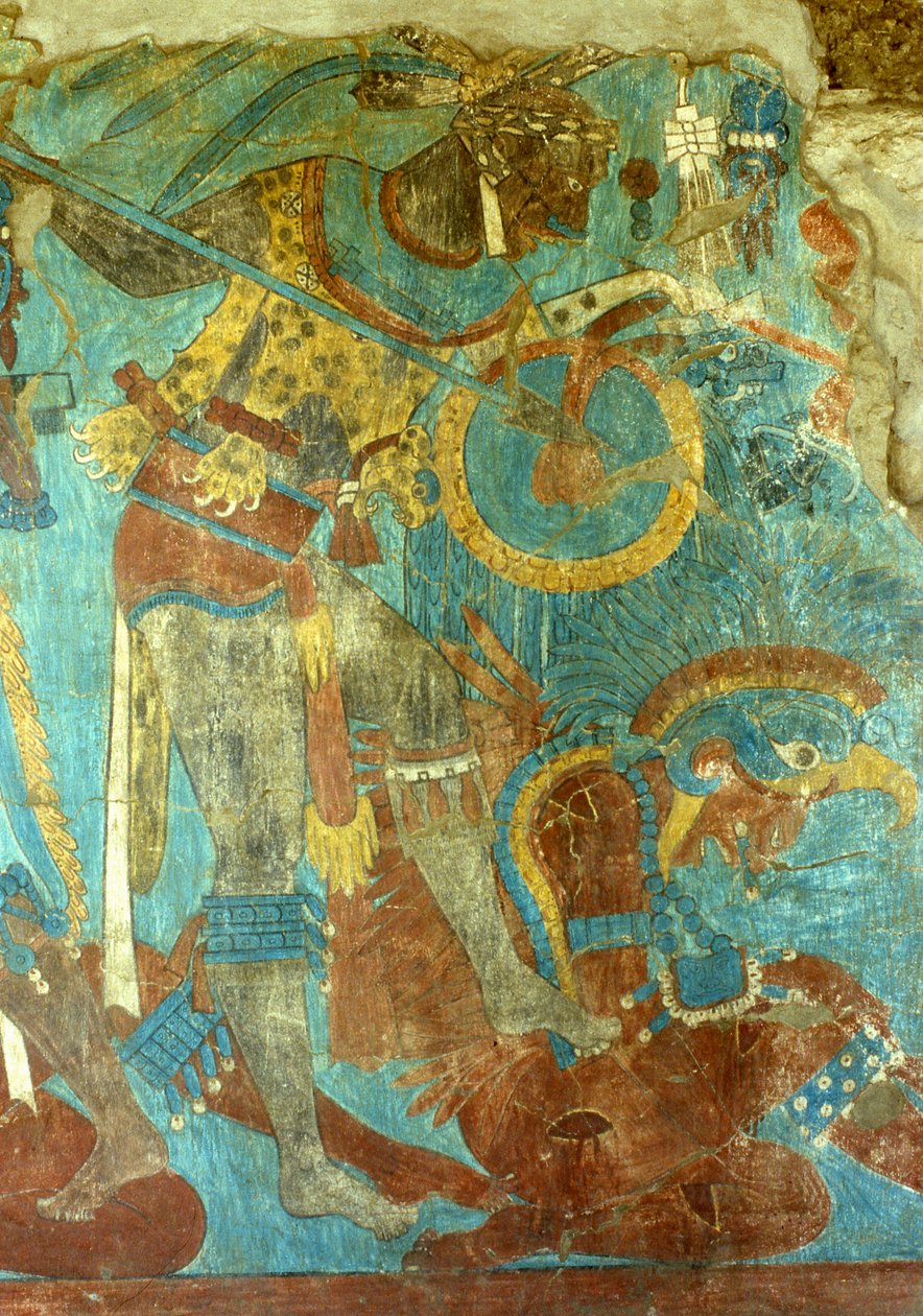 Cacaxtla Savaşı, Geç Klasik dönem (duvar resmi) by Mayan