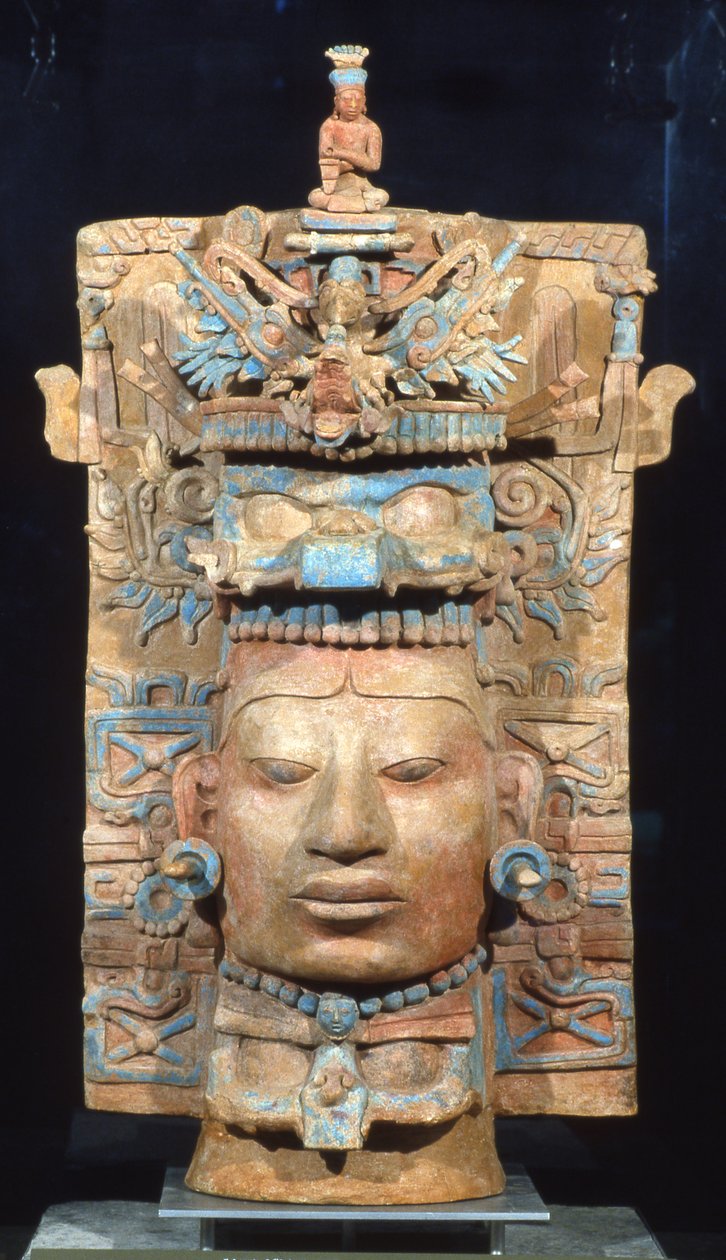 Palenque, Tütsü Brülörü, Geç Klasik Dönem MS 600-900 (pişmiş toprak) by Mayan