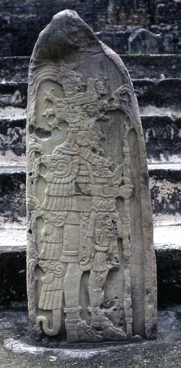 Tikal Stela 9, Erken Klasik Dönem, MS 475 by Mayan