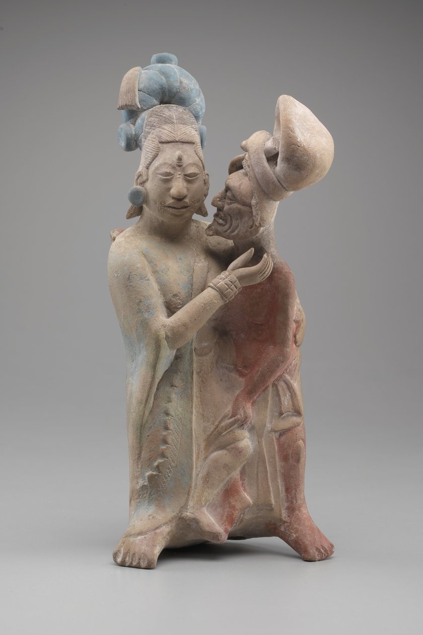 Kucaklayan Çift (pigmentli pişmiş toprak) by Mayan
