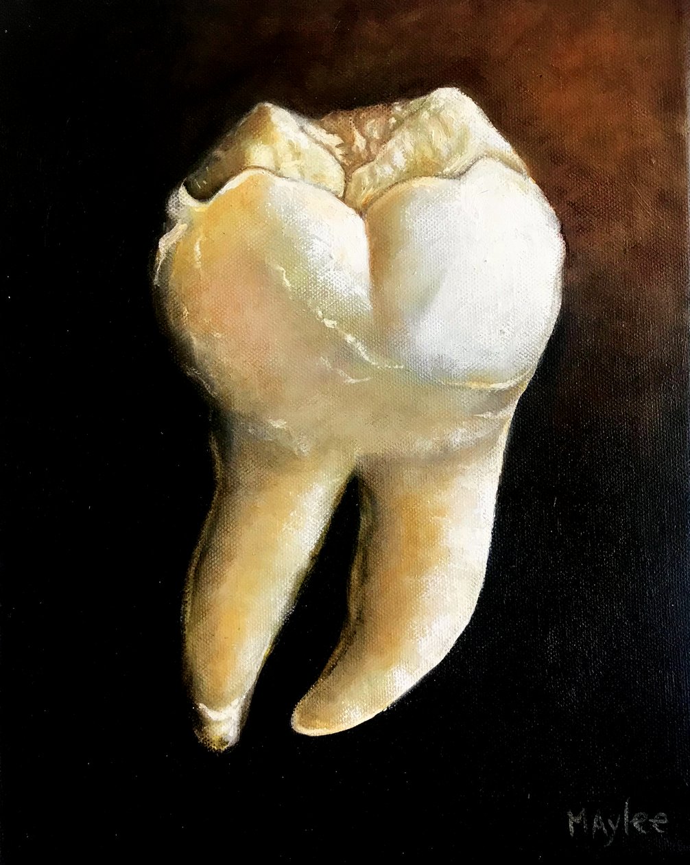 Molar, 2022 (tuval üzerine yağlı boya) by Maylee Christie