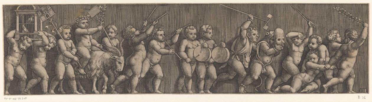 Putti alayı ile Frizce by Meester van de Dobbelsteen